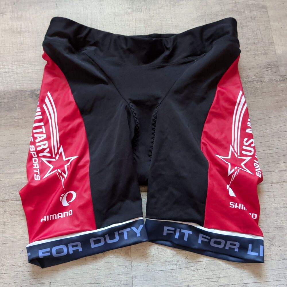 Pearl Izumi Elite Women's Padded Cycling Shorts Size Large Black Red Us Military